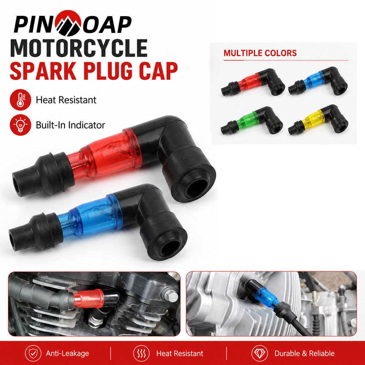 Motorcycle Spark Plug - PINMOAP 1/2PCS Busi Motor Performa Tinggi