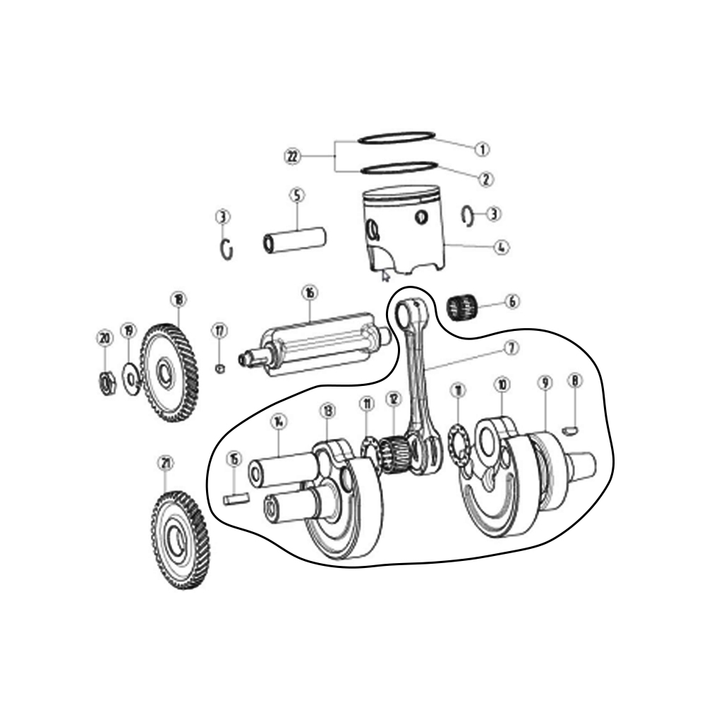 Rakitan Batang Penghubung Poro - Motorcycle Crankshaft ulasan dan harga